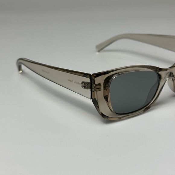 BRAND NEW SAINT LAURENT SL593 003 Beige/Silver Women Sunglasses main image 5